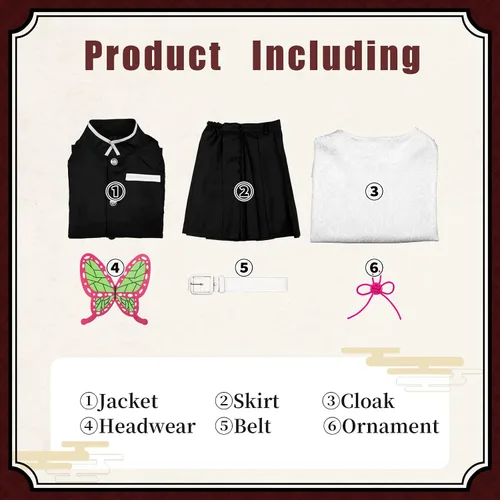 Vista 5 de Disfraz de cosplay de anime Demon Slayer Jacquard disfraz de Halloween para adultos