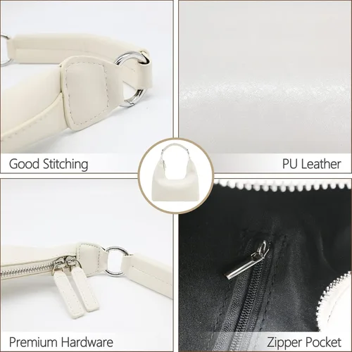 Vista 4 de PS PETITE SIMONE Bolsas pequeñas estilo hobo para mujer, mini monedero de moda, bolso de hombro pequeño para mujer, Lexie