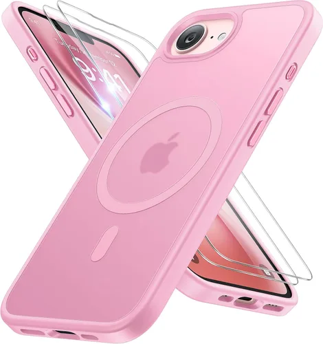 Vista 154 de Miracase Funda diseñada para iPhone SE 2022/SE 2020/7/8, funda multicolor de silicona a prueba de golpes (rojo)
