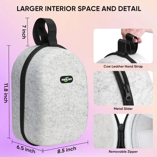 Vista 4 de SARLAR Funda de transporte de viaje compatible con Meta Oculus Quest 2Quest Pro y accesorios funda rígida genérica de gran espacio para diseño