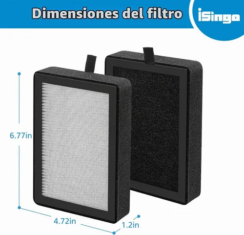 Vista 7 de LV-H128 Filtro de repuesto para purificador de aire LEVOIT LV-H128, paquete LV-H128 Filter-4 Pack