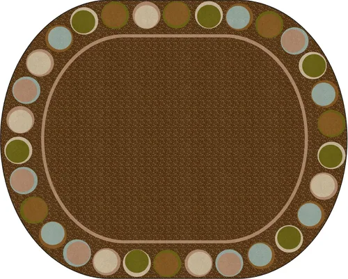 Vista 4 de Flagship Carpets Sitting Spots - Alfombra educativa ovalada para niños y profesores, calidad duradera para escuelas, preescolar, guardería, centros