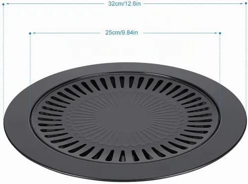 Vista 4 de Parrillas de interior eléctricas sin humo parrilla eléctrica coreana para interior barbacoa barbacoa sartén para parrilla superior para estufa