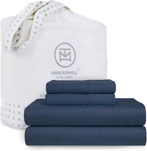 Vista 80 de Threadmill Juego de sábanas de algodón Twin Sábanas 100% algodón para cama tamaño Twin Juego de sábanas de satén jacquard damasco con bolsillo