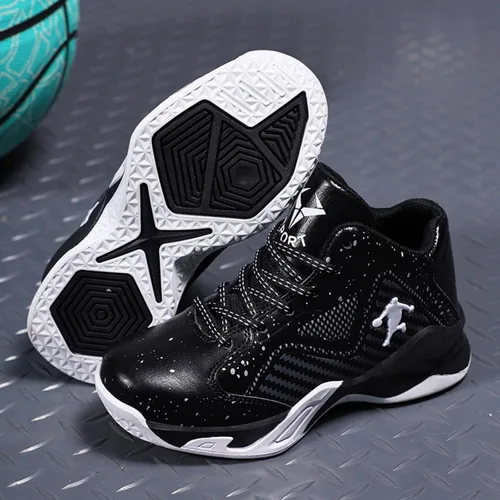 Vista 4 de Zapatos deportivos de baloncesto antideslizantes 3 negro