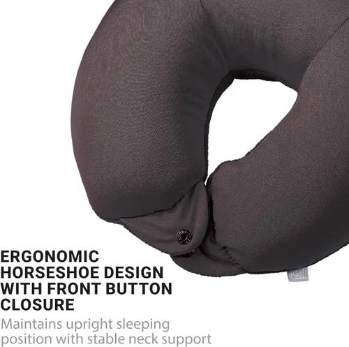 Vista 5 de Classic Bean Sleeper, cómoda almohada de viaje rellena de micro polietileno, almohada para el cuello para un sueño ininterrumpido, ideal para avión