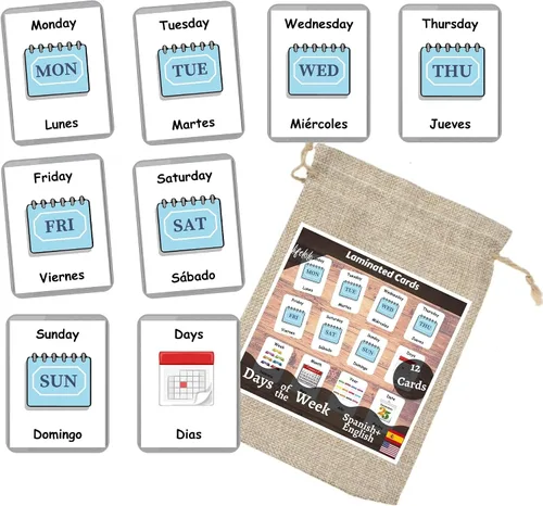 Vista 13 de Tarjetas didácticas bilingües en español inglés Tarjetas flash laminadas Elige tu conjunto (objetos del alfabeto)