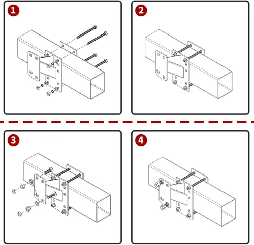 Vista 4 de Soporte de Neumático de Remolque para Utilidad, Portador de Neumático de Repuesto, Resistente Soporta hasta 160 Libras, Compatible con Ruedas de 4