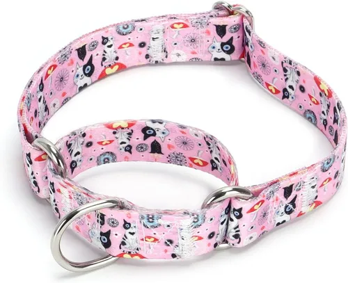 Vista 21 de Collar de perro de nailon resistente, collar ajustable de martingala para perros para caminar y entrenamiento para perros machos y hembras perros
