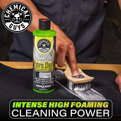Vista 4 de Chemical Guys CWS203 Fabric Clean - Limpiador de espuma cítrica para alfombras y tapicería (autos, asientos y tapetes), 128 onzas líquidas/1 galón