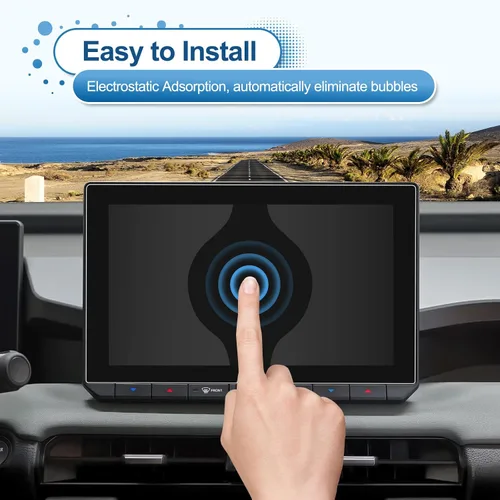 Vista 5 de Paquete de 2 protectores de pantalla RAV4 2026 para Toyota RAV4 (10.5 pulgadas Navi+12.3 pulgadas Dash) (LE/SE/XLE Premium/Woodland), vidrio