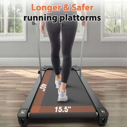 Vista 8 de Home Foldable Treadmill with Incline, Folding Treadmill for Home Workout, Electric Walking Treadmill Machine 15 Preset or Adjustable Programs 250 LB