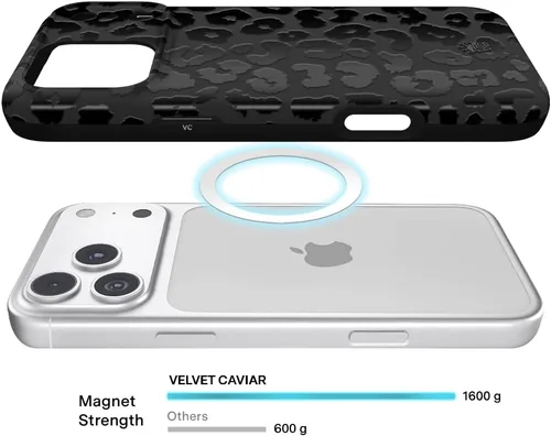Vista 960 de VELVET CAVIAR Funda para iPhone 15, compatible con MagSafe, probada contra caídas de 10 pies, fundas protectoras de diseño, leopardo color rosa