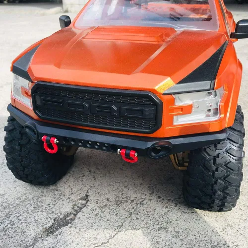 Vista 4 de KYX Racing TRX4 ABS Raptor Cuerpo Duro y Parachoques Delantero Trasero & Repuestos Rack 12.795 in Carrocería Camión Carcasa Blanca
