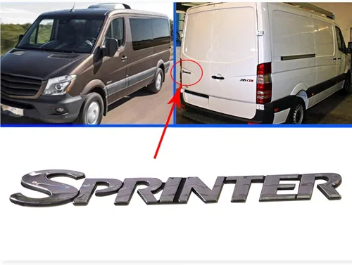 Vista 5 de Etiqueta engomada de Sprinter para puerta trasera, insignia, emblema, placa de identificación, símbolo para Mercedes Sprinter 2500, Van Bus Flatbed