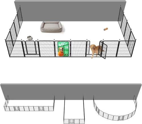 Vista 54 de FXW Rollick - Corralito para perros para patio, campamento con casa rodante, patentado, 24 pulgadas, 2 paneles Fácil instalación, resistente
