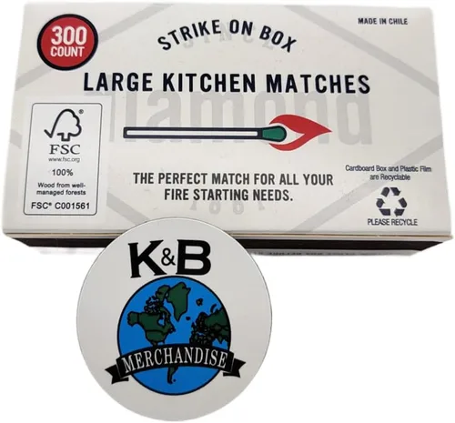 Vista 3 de Strike On Box Matches (3 cajas de 300) velas multiusos para chimenea, parrilla, barbacoa, cocina, campamento y muchas otras ocasiones, incluye un