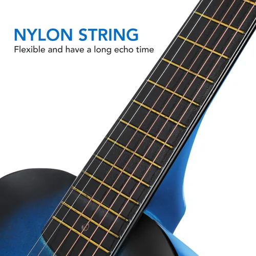 Vista 2 de Toddmomy Guitarra acústica pequeña de 23 pulgadas, instrumento popular de 6 cuerdas para niños, juguete de aprendizaje de música para principiantes