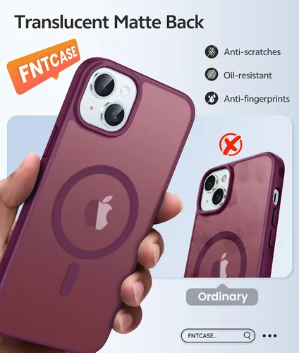 Vista 23 de FNTCASE Funda para Motorola Moto G-Stylus-5G-2025: Funda magnética translúcida mate a prueba de golpes para Moto G Stylus 2026, funda protectora