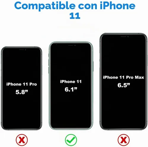 Vista 2 de CellEver - Fundas para iPhone 11 (2 protectores de pantalla de cristal incluidos)