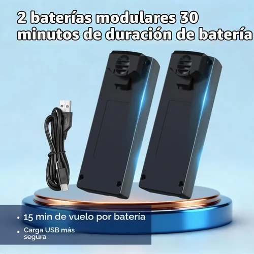 Vista 4 de Drone cuadricóptero plegable RC para adultos, adolescentes, niños y niñas