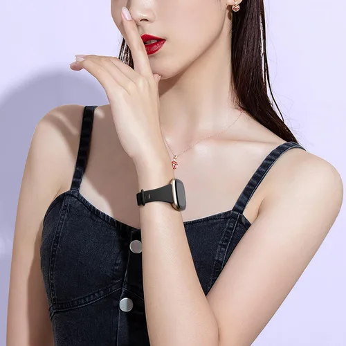 Vista 5 de Getino Compatible con correas Fitbit Sense, Fitbit Versa 3, bandas para mujeres y hombres, accesorios de silicona deportiva de repuesto suave e