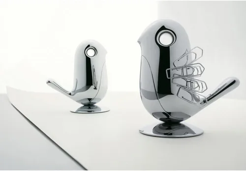 Vista 4 de Alessi Soporte de clip de papel chip, tamaño único, acero