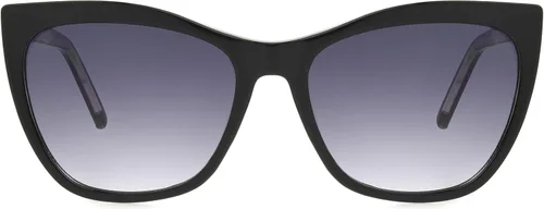 Vista 2 de Sofia Vergara x Foster Grant Gafas de sol Sofia para mujer, ojo de gato, transparente y negro, 2.165 in, Transparente y negro