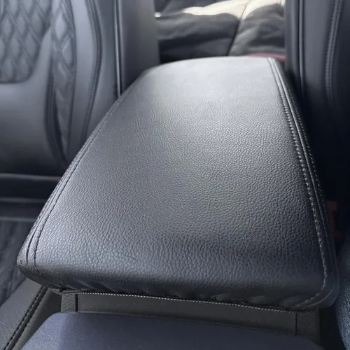 Vista 13 de AOMSAZTO Jumeat - Fundas de consola de asiento para Dodge Ram 1500 2002-2012, fundas para reposabrazos para Dodge Ram 1500, color negro