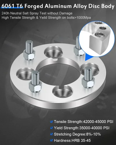Vista 5 de ECCPP 2 piezas de adaptadores de rueda de 4 pernos de 15 mm 4x100 a 4x114.3 12x1.5 71 mm de cubo Compatible con 2009-2010 para Chevrolet Cobalt