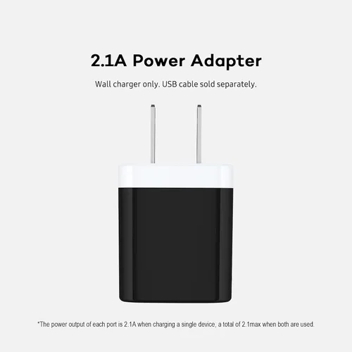 Vista 2 de Cargador de pared USB, bloque de carga, AILKIN 2.1A Multiport Fast Charge Power Brick Cube para iPad, iPhone, Samsung Galaxy, Google Pixel
