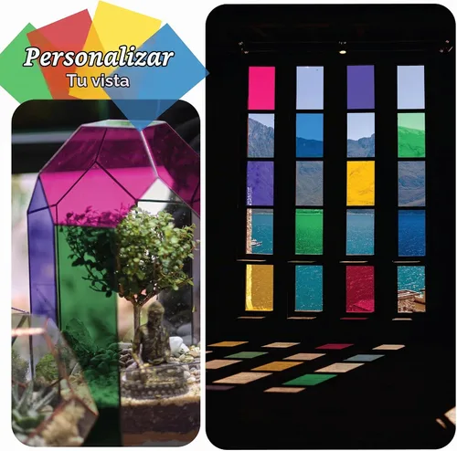 Vista 5 de VViViD láminas de vinilo para coloración de ventana, transparentes, coloridas, Azul