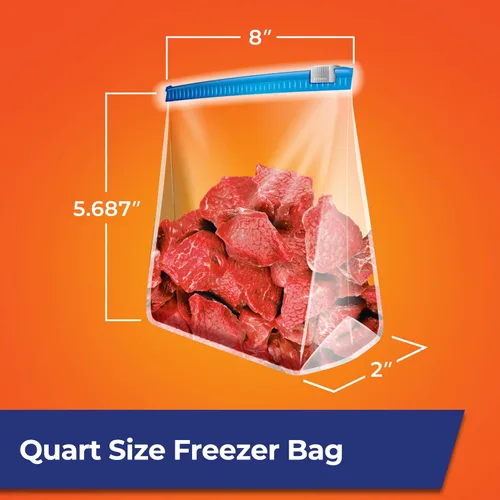 Vista 7 de Hefty Slider - Bolsas de almacenamiento para cocina, cuarto de galón, 15