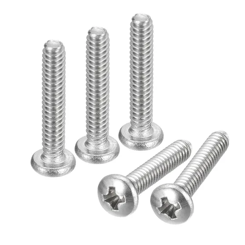 Vista 24 de uxcell Tornillos de máquina de cabeza redonda de 1/4-20x1, tornillo de acero inoxidable 304 18-8, accionamiento Phillips, totalmente roscado