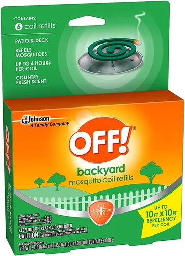 Vista 4 de OFF! Repuestos de bobina de mosquitos para patio y áreas exteriores de patio trasero repelen mosquitos, 6 unidades (paquete de 1)