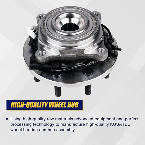 Vista 3 de KUSATEC 515162 Conjunto de cubo de rueda delantero y rodamiento de 2 piezas Compatible con Ram 2500 3500 Pickup, 2013 2014 2015 2016 2017 2018, 8