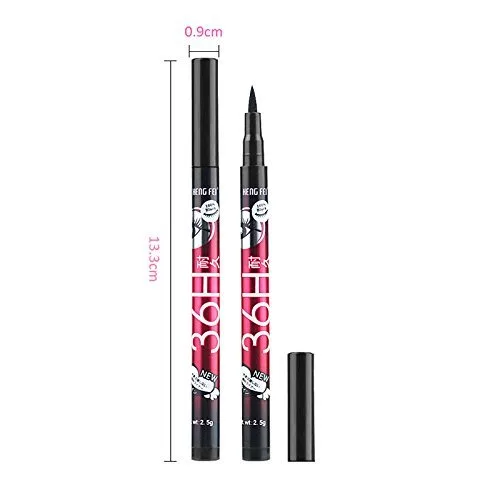 Vista 5 de 2pcs 36H Lápiz Delineador de Ojos Negro Larga Duración Impermeable Líquido Delineador de Ojos Pluma Natural Delineador