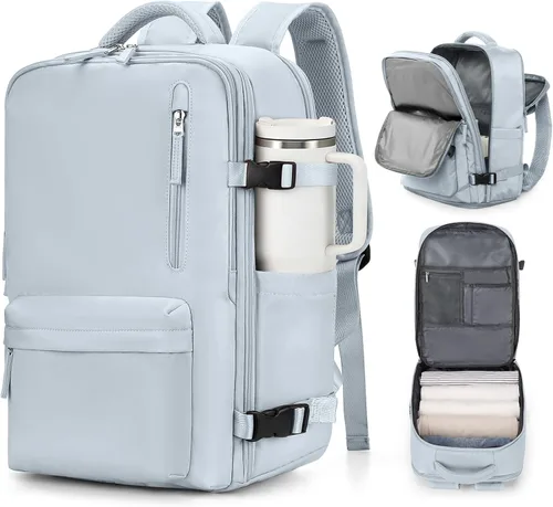 Vista 61 de VGCUB Mochila grande de viaje para trabajo, negocios, mochila para computadora portátil aprobada para vuelo, para mujeres y hombres, mochila