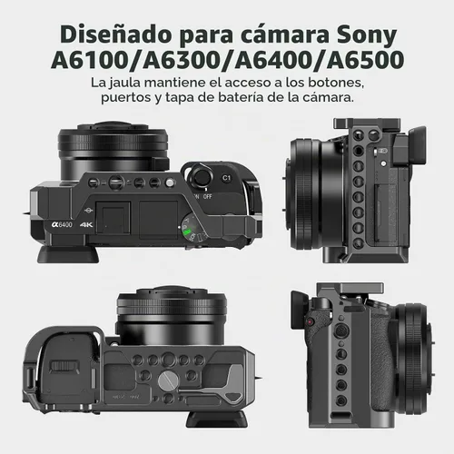 Vista 3 de SmallRig - Soporte de jaula de cámara de aleación de aluminio para Sony