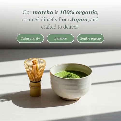 Vista 3 de Align Matcha - Matcha Orgánico Ceremonial 1.76 oz, 42 porciones - Polvo de matcha japonés para mayor concentración y energía - Sabor suave y rico