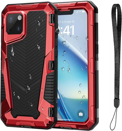 Vista 134 de Mitywah Funda impermeable para iPhone 7/iPhone 8 / iPhone SE 2020, funda de metal resistente de grado militar, protección de cuerpo completo