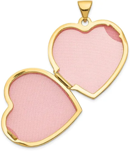 Vista 4 de Finejewelers - Collar con colgante de corazón de 14 quilates cadena de 177in incluida