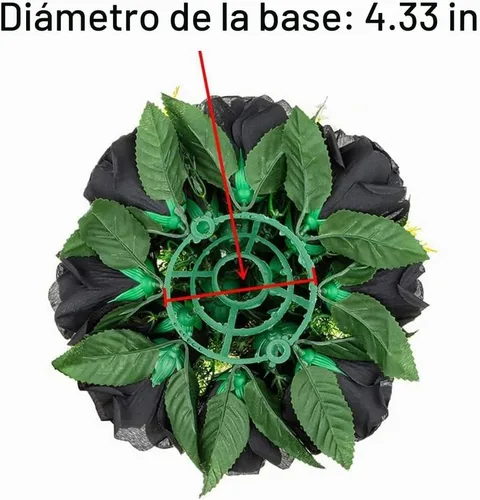 Vista 7 de Centros de mesa de flores para mesas de boda: decoraciones de mesa de Halloween, bolas de flores negras, centros de mesa para compromiso, ceremonia