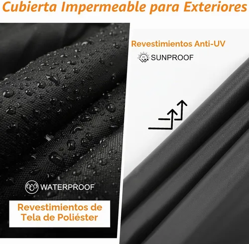 Vista 4 de Funda UTV de 2 plazas para Can am Maverick X3/Yamaha YXZ 1000R/RZR Pro XP con tiras reflectantes, resistente al viento, impermeable, para todo tipo