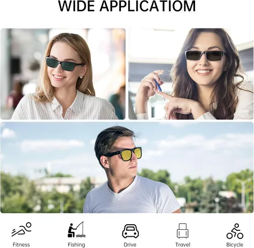 Vista 6 de HIBLOKS Clips polarizados para Ray-Ban Meta Wayfarer (RW4008 y RW4012 Grande 53-22), clips de decoloración compatibles con Ray-Ban Meta Wayfarer Gen