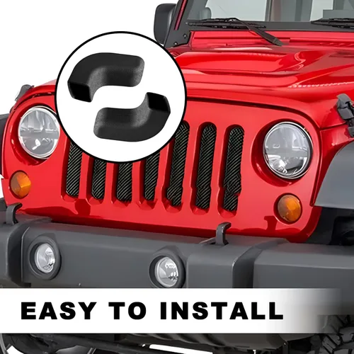 Vista 5 de 2 fundas de gancho de remolque para parachoques, protector de gancho de remolque negro, compatible con Jp Wrangler JK JL Gladiator TJ, Jp Wrangler