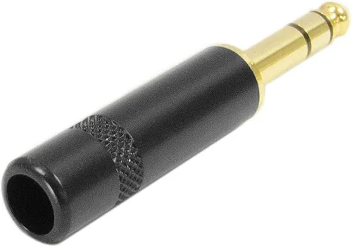 Vista 2 de Seismic Audio SAPT253 3-Pole 1/4-Inch Male Stereo Jack Plug - Negro y Oro