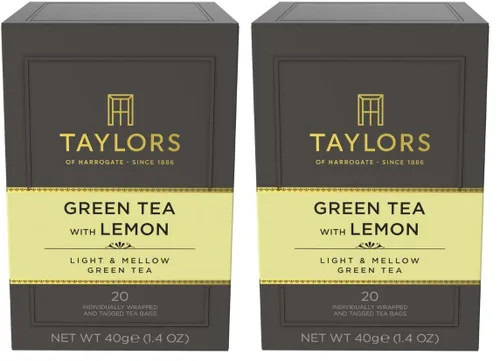 Vista 9 de Taylors of Harrogate Té de hierbas orgánicas de manzanilla, bolsas envueltas individualmente, 20 unidades (paquete de 1), suave, sedoso y suave, sin