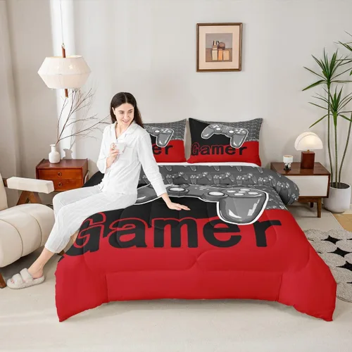 Vista 242 de Erosebridal Juego de edredón de hojas de cannabis, juego de ropa de cama de marihuana con estampado colorido de plantas, decoración bohemia de 2