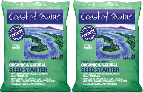 Vista 6 de Coast of Maine Organic & Natural Sprout Island Blend Seed Starter - Seed Germination & Root Plant Cuttings w/Composted Manure, Mycorrhizae, Worm